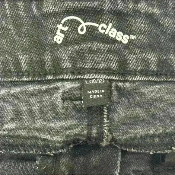 Black Denim Skirt goth whimsigoth - Picture 3 of 5